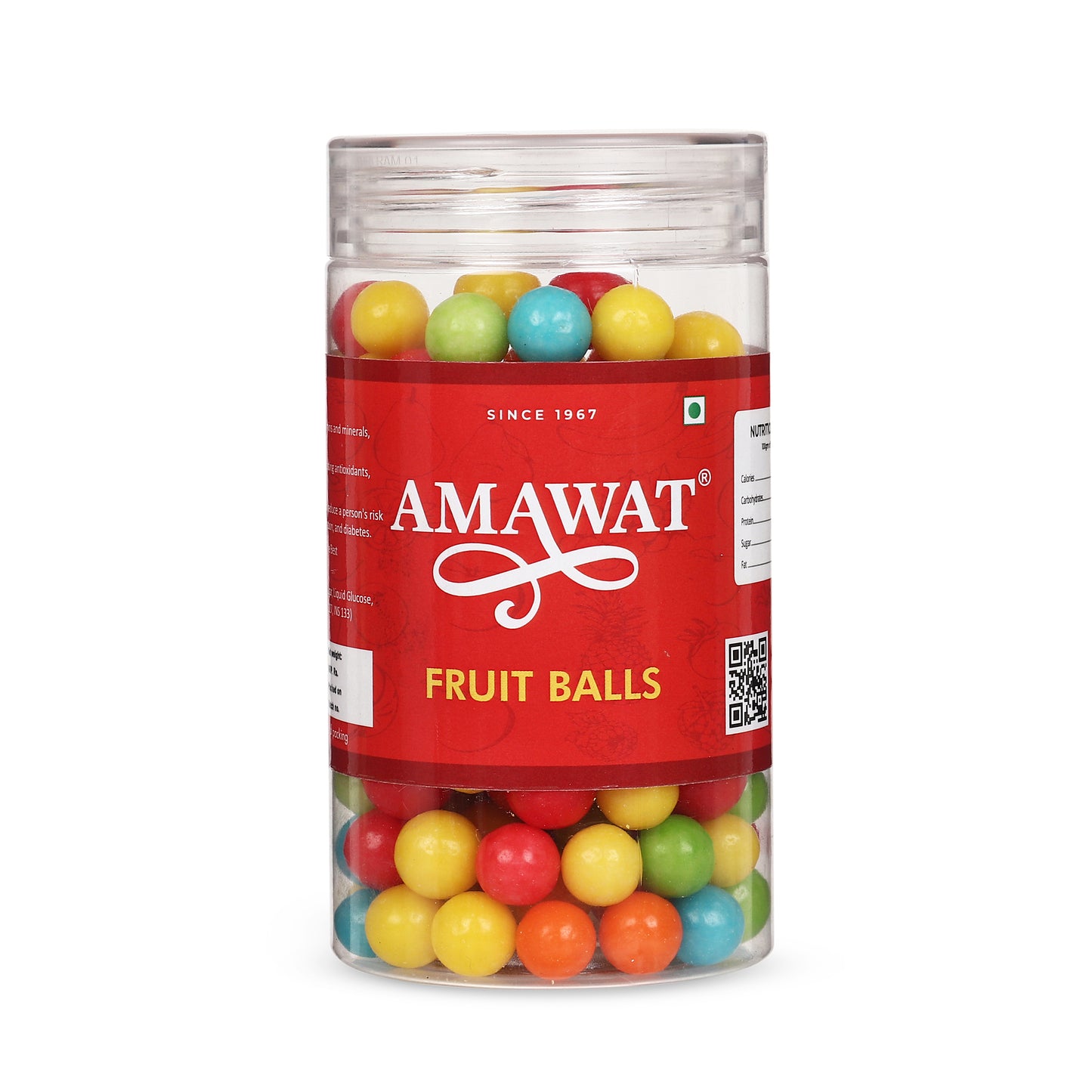 Fruit Ball - Colourful and Flavoured Sour and Sweet Candy Balls 150 gm